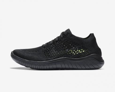 nike walk sneakers for women shoes - - Nike Womens Free RN Flyknit 2018 Black Anthracite 942839 - 002