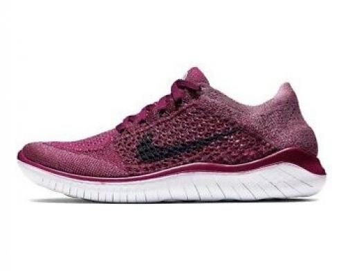 Nike Wanita Gratis RN Flyknit 2018 Raspberry Merah Putih 942839-600