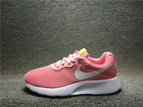 Nike Roshe Run Tanjun Lava Glow Blanco Total Crimson Zapatos para correr para mujer 815655-600