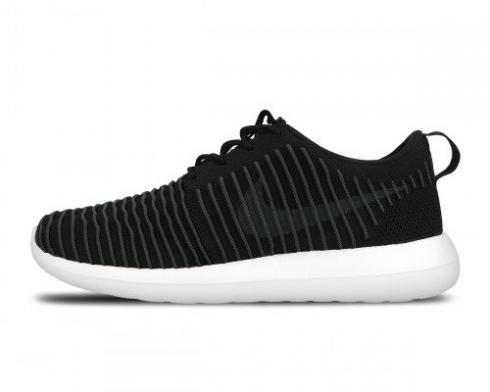 Nike Roshe Two Flyknit Noir Gris Foncé Blanc Volt Chaussures Pour Hommes 844833-001