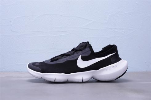Nike Free RN 5.0 Shield รองเท้าวิ่งสีขาวดำ CI0270-001