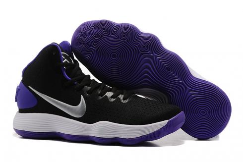 Nike Hyperdunk 2017 Chaussures de basket-ball pour hommes Noir Argent Violet Nouveau