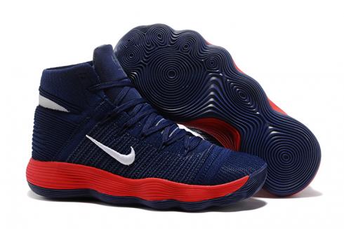 Мужские баскетбольные кроссовки Nike Hyperdunk 2017 Royal Blue Red White Новые