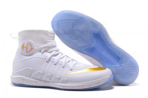 Nike Hyperdunk 2017 Hombres Zapatos De Baloncesto Blanco Oro