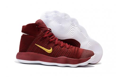 Zapatos de baloncesto Nike Hyperdunk Youth Big Kid rojo oscuro dorado