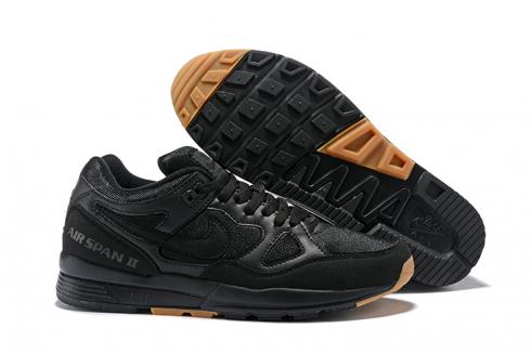 Кроссовки Nike Air Span II 2 мужские черные все коричневые