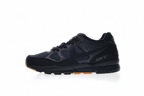 Nike Air Span II Zapatos deportivos metalizados de goma negra AH6800-002