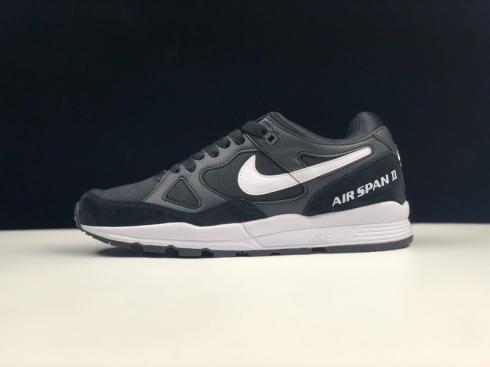 Nike Air Span II รองเท้าผ้าใบสีดำสีขาวสีเทาเข้ม AH8047-002