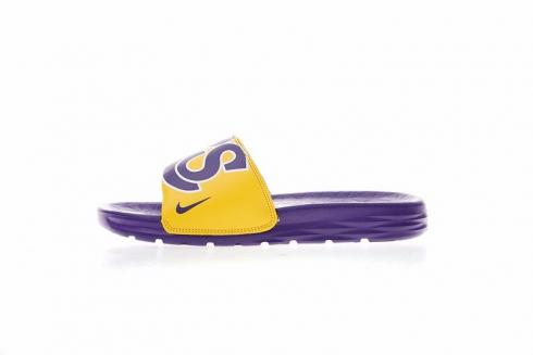 Sandalias NBA x Nike Benassi SolarSoft Slide 2 Amarillo Field Purple 917551-700