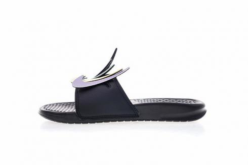 Nike Benassi JDI LTD Velcro QS Slides Swoosh Pack 黑色 AQ8614-001