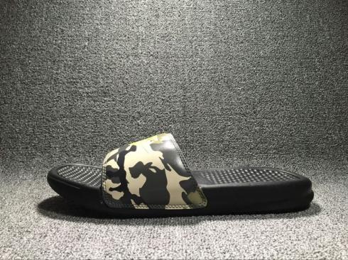 Nike Benassi JDI Print Mica Slides Verde Negro Zapatilla Zapatos para hombre 631261-007