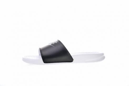 Nike Benassi Just Do It Sandaler Vit Pure Platinum Black 343880-104