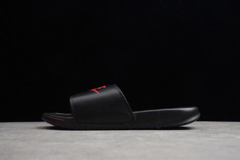 Nike Benassi Slide JDI LTD Negro Blanco Rojo Zapatos casuales unisex 343881-006
