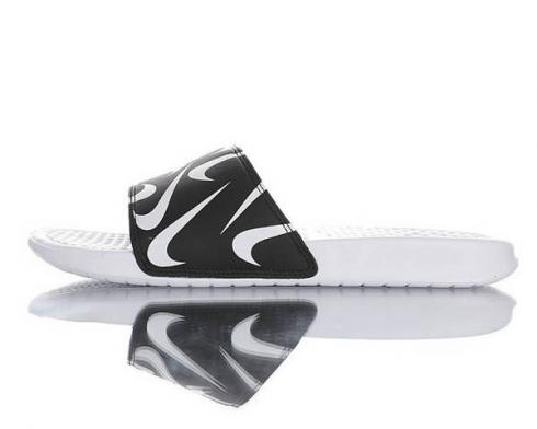 Nike Benassi Slide LTD Blanco Negro Zapatos casuales unisex 343880-106