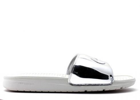 sepatu Nike Benassi Solarsoft Liquid Silver Bn Light Metallic 696116-002