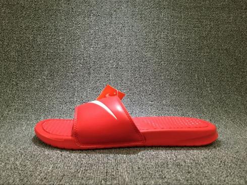 Nike Benassi Swoosh GD Bright Red White Mens Shoes 312618-066