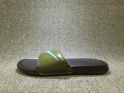 Nike Benassi Swoosh GD Green Black Mens Shoes 312618-421