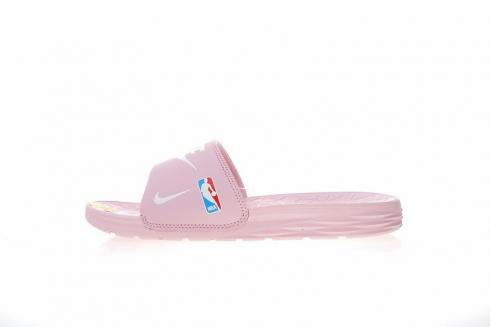 Nike Skate Boarding Benassi Solarsoft Slide 粉紅色白色 840067-601