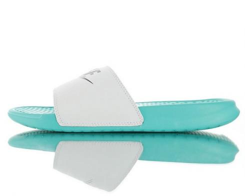 zapatos casuales unisex Nike Benassi Slide blanco azul para mujer 343880-303