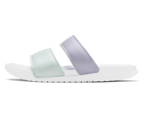 Nike Benassi Duo Ultra Slide Branco Teal Tint Sapatos femininos 819717-103