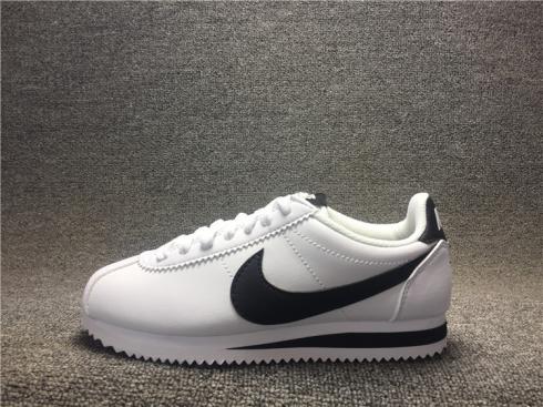 Nike CLASSIC CORTEZ 皮革休閒鞋白色黑色 808471-101