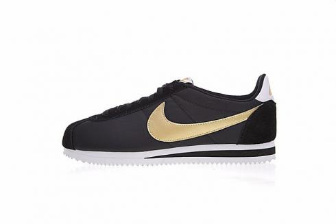 Nike Classic Cortez Deri Siyah Metalik Altın Çoklu 807471-012,ayakkabı,spor ayakkabı
