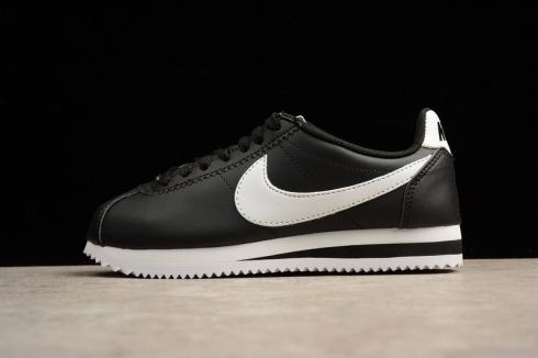 Nike Classic Cortez Leather Noir Blanc Chaussures Casual 807471-010
