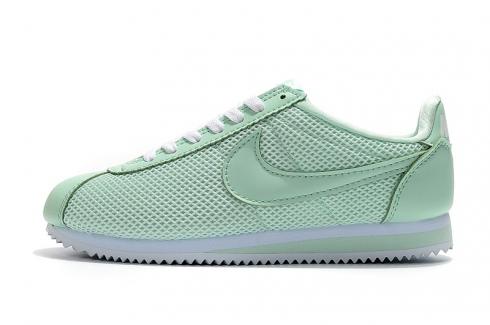 Nike Id Roshe Customized Sneakers For Women Shoes - Nike Classic Cortez  Leather Mint Green White 905614 - Muslimshops - 301
