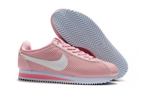 nike cortez white pink