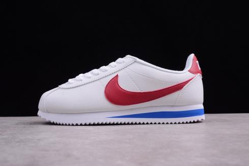 Nike Classic Cortez Leather QS Nai KE สีขาวสีน้ำเงินสีแดง 885724-164