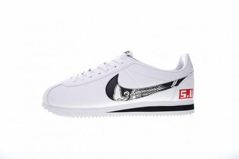 Nike Classic Cortez Deri Beyaz Siyah 807471-460,ayakkabı,spor ayakkabı