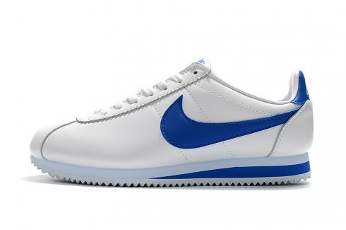 Nike Classic Cortez Nylon Prm Leder Weiß Königsblau Casual 807472-014