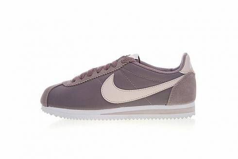 Nike Classic Cortez Nylon Taupe Grey Silt Red White Casual Shoes 749864-200