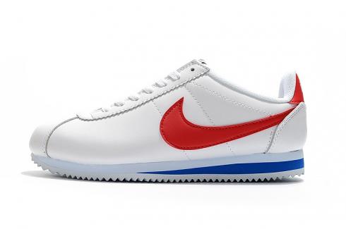 Nike Classic Cortez Nylon Yinyang Leather สีขาวสีน้ำเงินสีแดง 807472-151