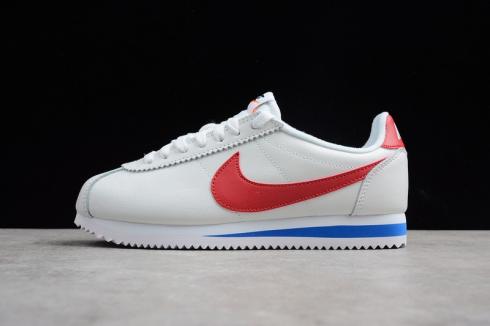 100 - MuslimShops - Nike Classic Cortez Premium Forrest Gump White Varsity Red Blue 905614 - white wolf grey shoes clearance