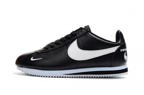 Comparación teléfono Para llevar MultiscaleconsultingShops - Nike Classic Cortez SE Prm Leather Black White  Embroidery 807473 - nike acg headsock women soccer team roster - 002
