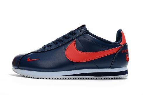 Nike Classic Cortez SE Prm Leder, Midnight Navy, Red Embroidery 807473-005