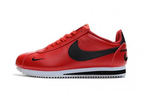 Nike Classic Cortez SE Prm Leather Rouge Noir Broderie 807473-004