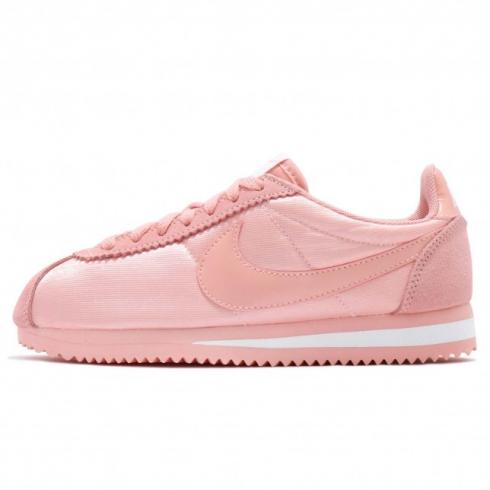 Nike Womens Classic Cortez Nylon Coral Stardust trắng 749864-606