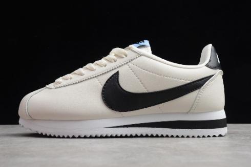 Womens Nike Classic Cortez Leather Pale Ivory Black 807471 111