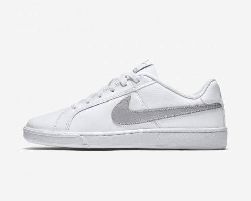 sapatos femininos Nike Court Royale branco metálico prata 749867-100