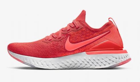 Nike Epic React Flyknit 2 Chile Red Vast Grijs Zwart Bright Crimson BQ8928-601