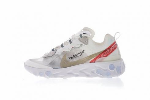 Undercover x Nike React Element 87 Wit Crème Rood AQ1813-345