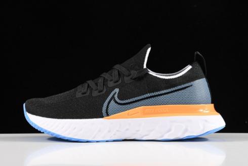 Nike React Infinity Run Flyknit Laser Orange Hyper Blue CD4371 007 2020 года