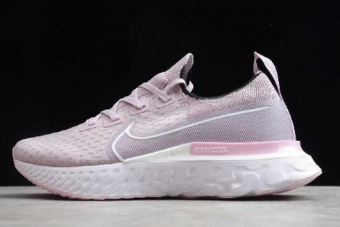 Женские кроссовки Nike React Infinity Run Flyknit Plum Fog Pink Foam White CD4372 501 2020