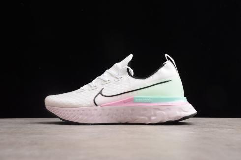 Mujer Nike Epic React Infinity Run Flyknit Blanco Rosa Rosa Zapatos para correr CD4372-106