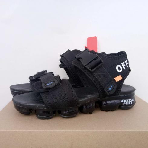 Off White X Nike Design Heren Sandalen Schoenen Zwart Alles