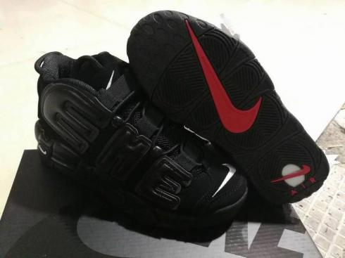 Sepatu Pria Nike Air More Uptempo Pippen Hitam Putih Merah