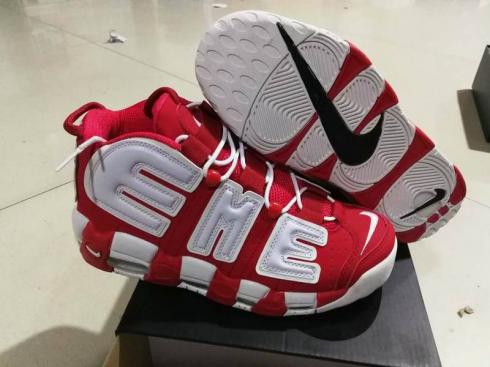 Nike Air More Uptempo Pippen Rouge Blanc Chaussures Pour Hommes