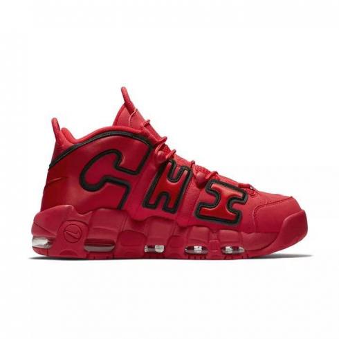 Nike Air More Uptempo Basketball Chaussures Homme Rouge Noir